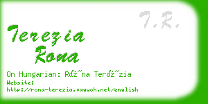 terezia rona business card